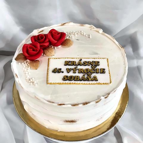 Torta na výročie alebo oslavu